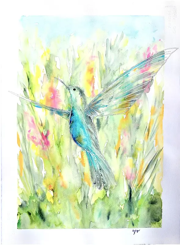 Envol, aquarelle de Stéphanie Callari