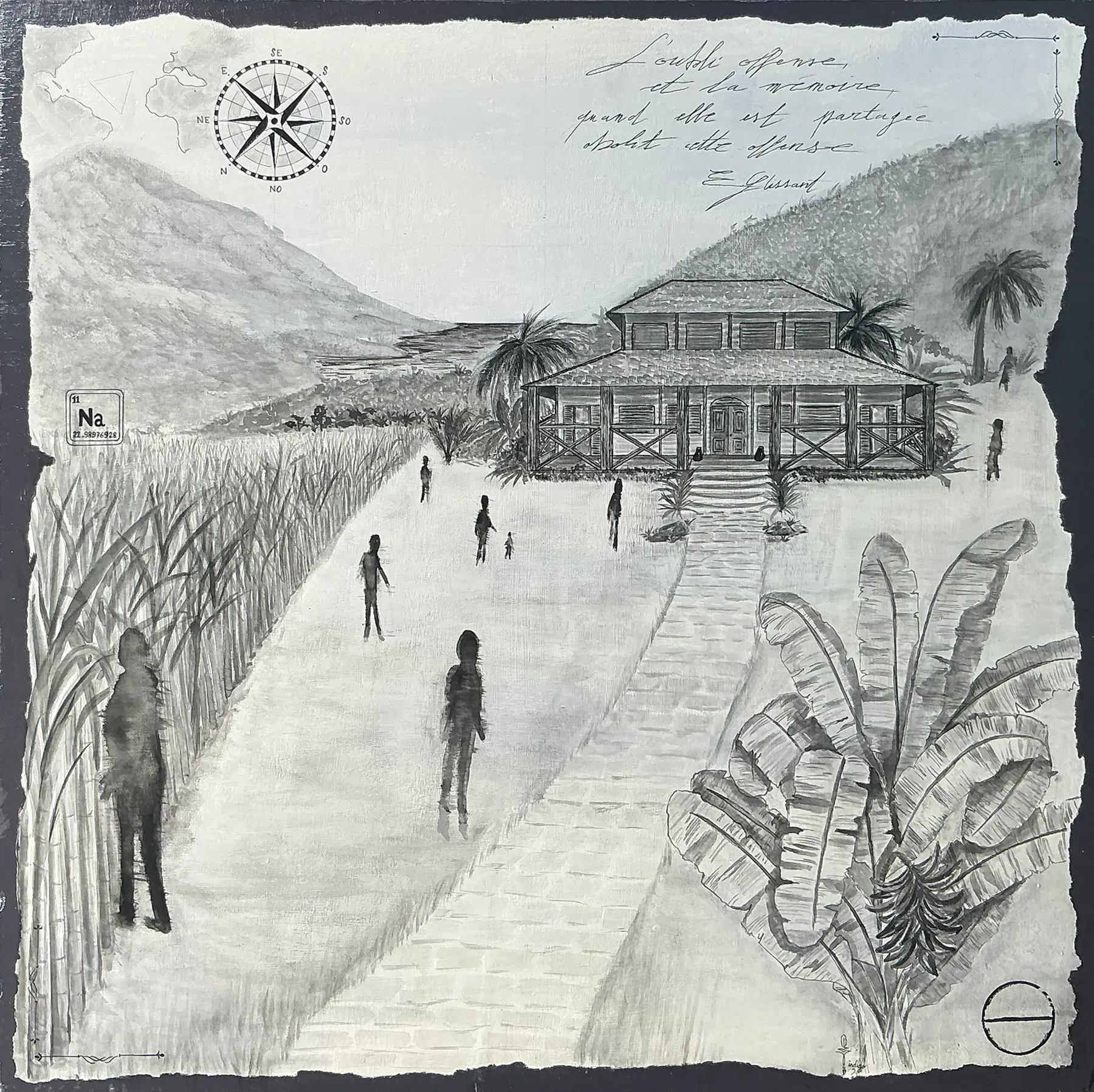 L’Habitation, acrylique et encre de chine de Stéphanie Callari