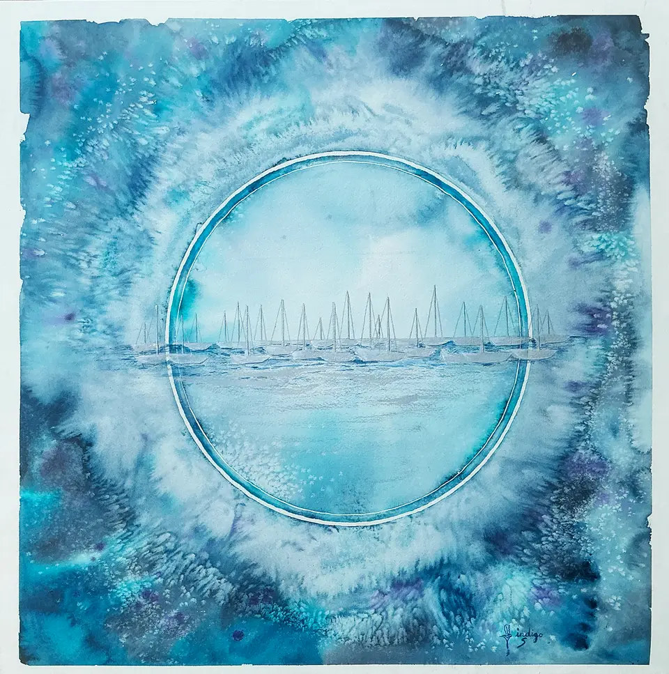 L’horizon habitée, aquarelle de Stéphanie Callari